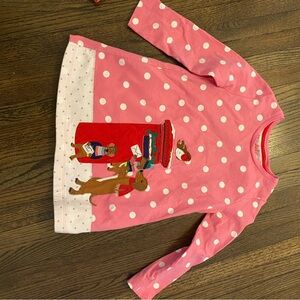 Joules Pink Polka Dot Long Sleeve Shirt